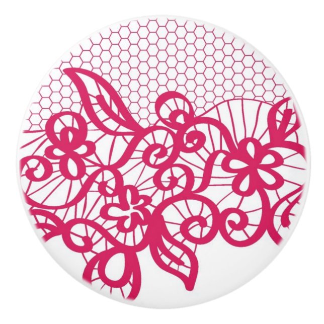 Rote Spitze Keramikknauf (Vorderseite)