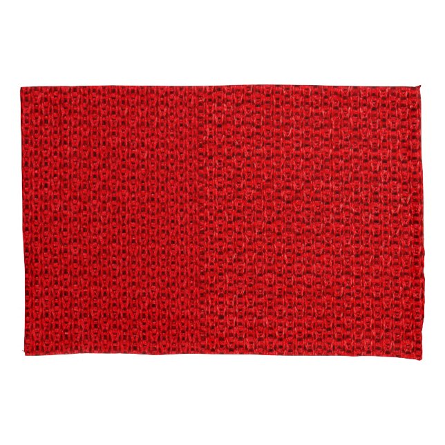 Rote Sportbekleidung Textur, Foto in der Nähe. Kissenbezug (Vorderseite)