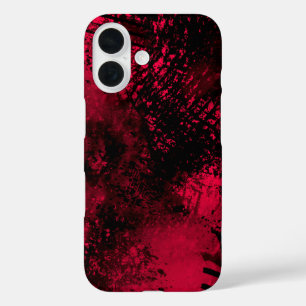 Rote Sprühfarbeffekt iPhone 16 Hülle