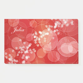 Rote Steigungsbeschaffenheit Bokeh Art. Text Post-it Klebezettel