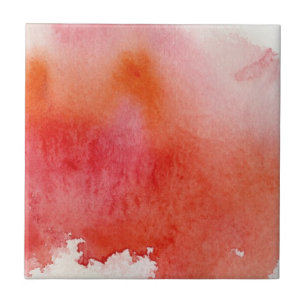 Rote Stelle, abstraktes handgemaltes des Fliese