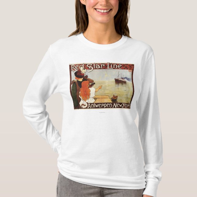 Rote Stern-Linie Kreuzfahrten zum New T-Shirt (Vorderseite)