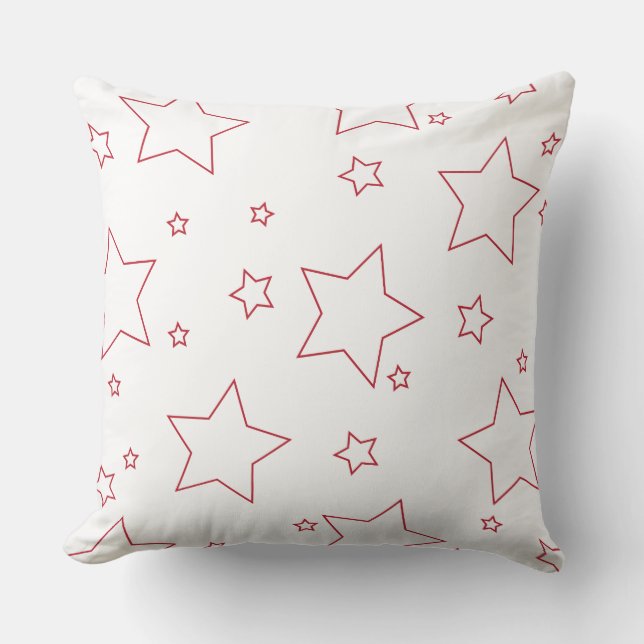 Rote Sterne 4. Juli Pillow Kissen (Vorderseite)