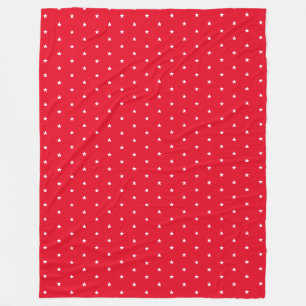 Rote Sterne Fleecedecke