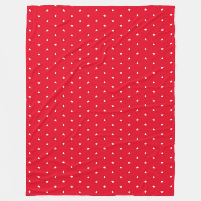 Rote Sterne Fleecedecke (Vorderseite)