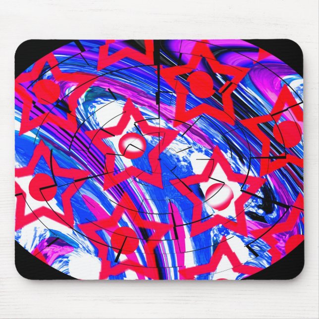 Rote Sterne in einer Galaxis Mousepad (Vorne)
