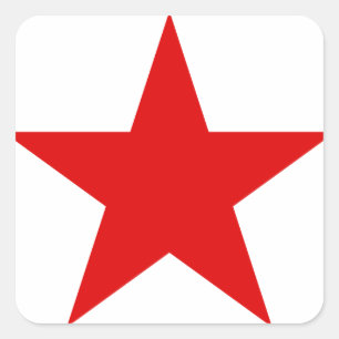 Rote Sterne: Kommunistische Sozialistin Quadratischer Aufkleber