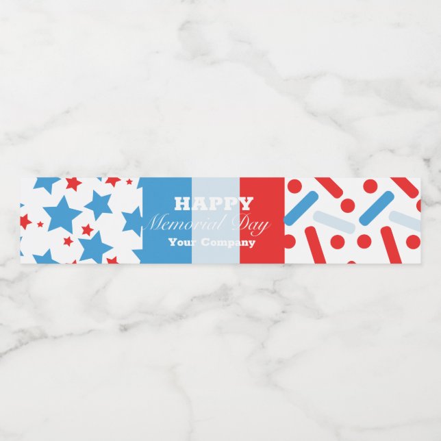 Rote Sterne Sprinkles Memorial Day Event Party (Einzelnes Label)