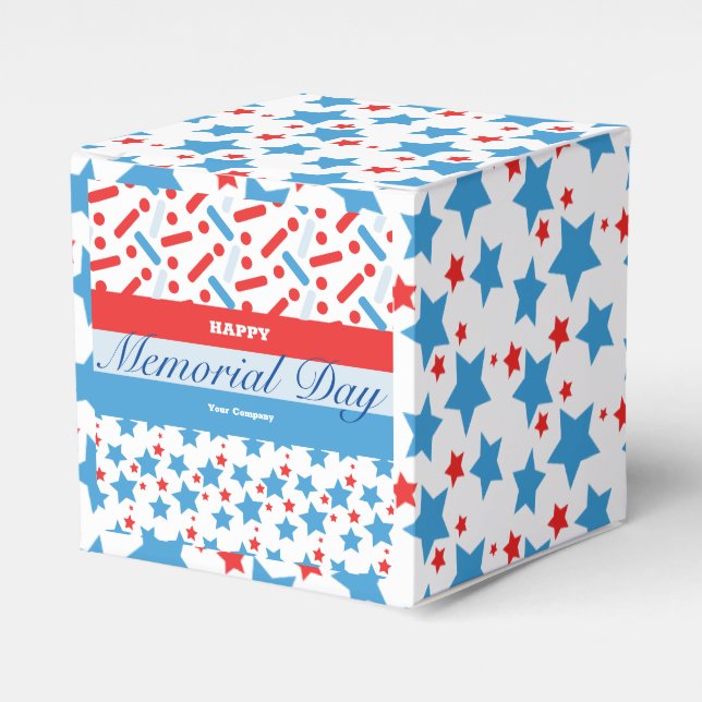 Rote Sterne Sprinkles Memorial Day Event Party Geschenkschachtel (Vorderseite)