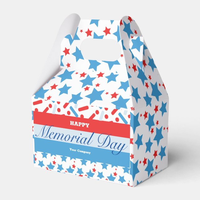 Rote Sterne Sprinkles Memorial Day Event Party Geschenkschachtel (Vorderseite)
