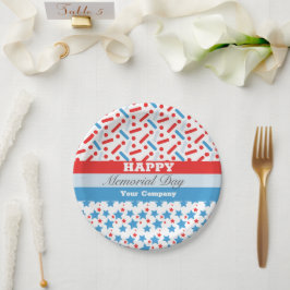 Rote Sterne Sprinkles Memorial Day Event Party Pappteller