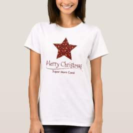 Rote Sterne Wintertypografie Moderne Weihnachtsfra T-Shirt