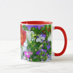 ROTE STIEFMÜTTERCHEN (UND ANDERE KLEINE BLUME) TASSE