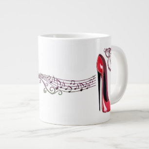 Rote Stiletto- und Schmetterlingsspezialitäten Ta Jumbo-Tasse