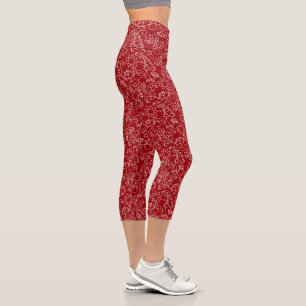 Rote stilvolle Capri-Leggings Capri Leggings
