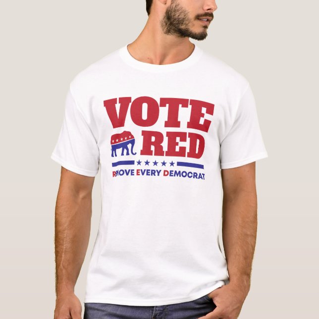 Rote Stimmen der Republikaner entfernen alle Demok T-Shirt (Vorderseite)