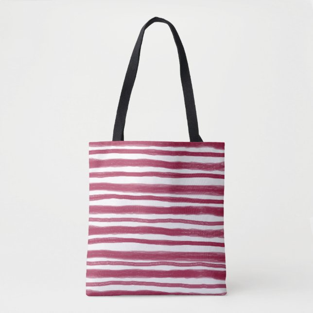 Rote Streifen Bordeaux  Tasche (Vorderseite)