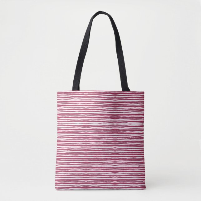 Rote Streifen Bordeaux  Tasche (Vorderseite)