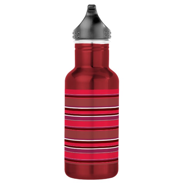 Rote Streifen Edelstahlflasche (Rechts)
