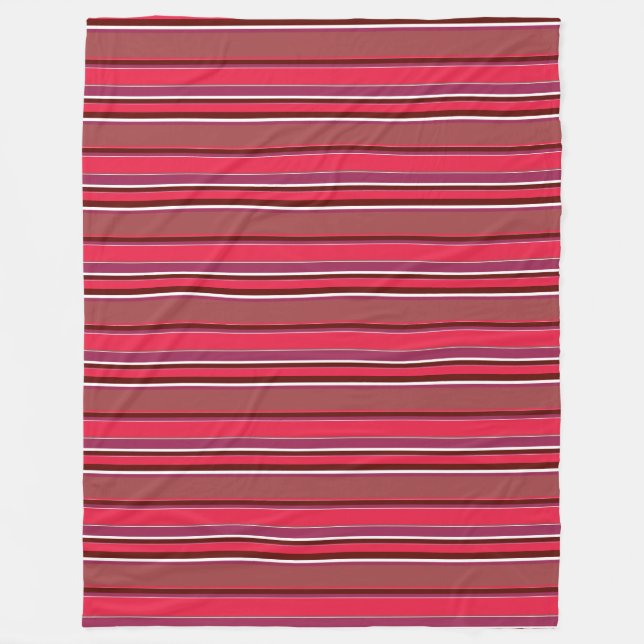 Rote Streifen Fleecedecke (Vorderseite)