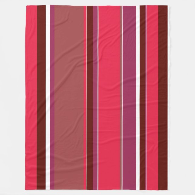Rote Streifen Fleecedecke (Vorderseite)