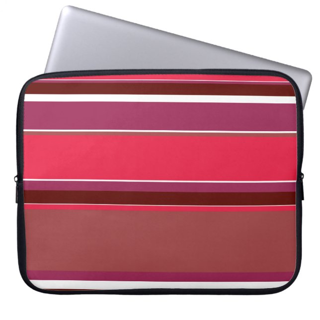Rote Streifen Laptopschutzhülle (Vorderseite)