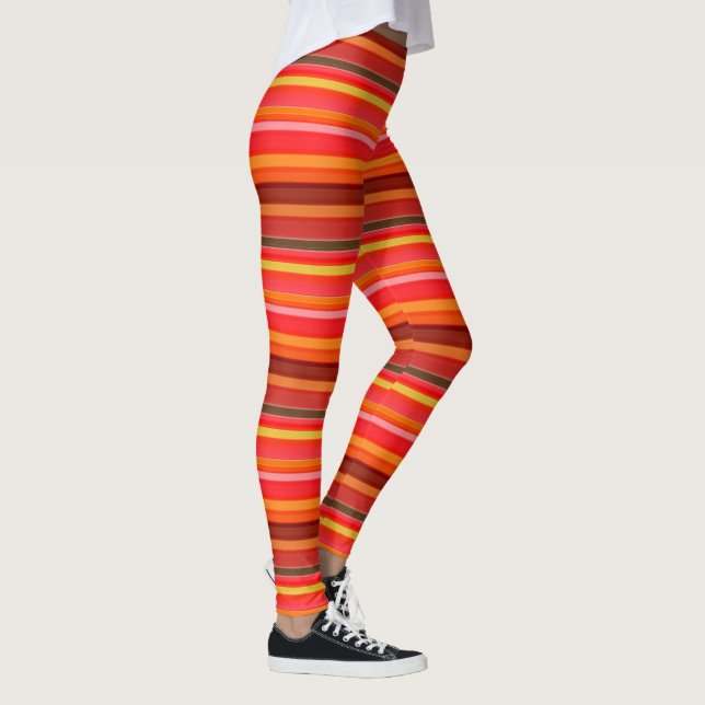 Rote Streifen Leggings (Rechts)