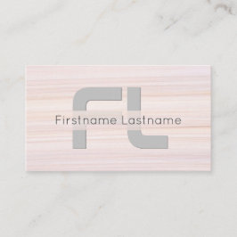 Rote Streifen Marmoroberfläche, eleganter monogram Visitenkarte