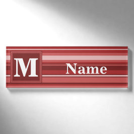 Rote Streifen Namenschild