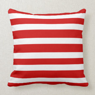 Rote Streifen Nautilus-Inspiration Kissen