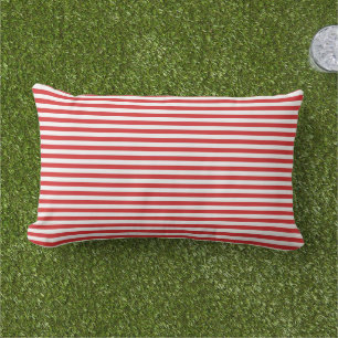 Rote Streifen Outdoor Kissen Für Draußen