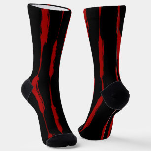 Rote Streifen Socken