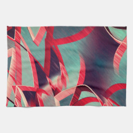 Rote Streifen über grau oder blau, tropfte Bilder Geschirrtuch