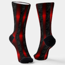 Rote Streifen und Crews Streifen Socken
