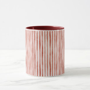 Rote Streifen Weihnachten Tasse