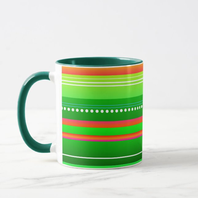 Rote Streifen Weihnachtsfeier Tasse (Links)