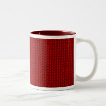 Rote Strickjacke-Tasse