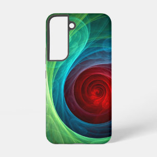 Rote Sturm-Blumen-Moderne-Abstrakte-Kunst-Farben-M Samsung Galaxy Hülle