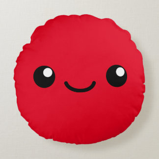 Rote Süsse Rundes Kissen