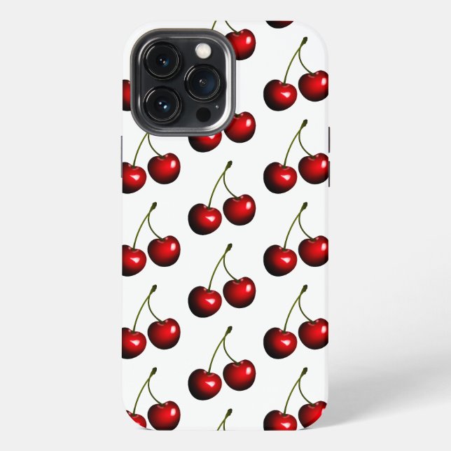 Rote Süßkirsche iPhone 13 Pro Max Hülle (Rückseite)