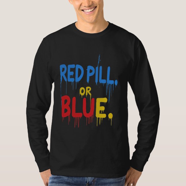 Rote Tablette oder Blau T-Shirt (Vorderseite)