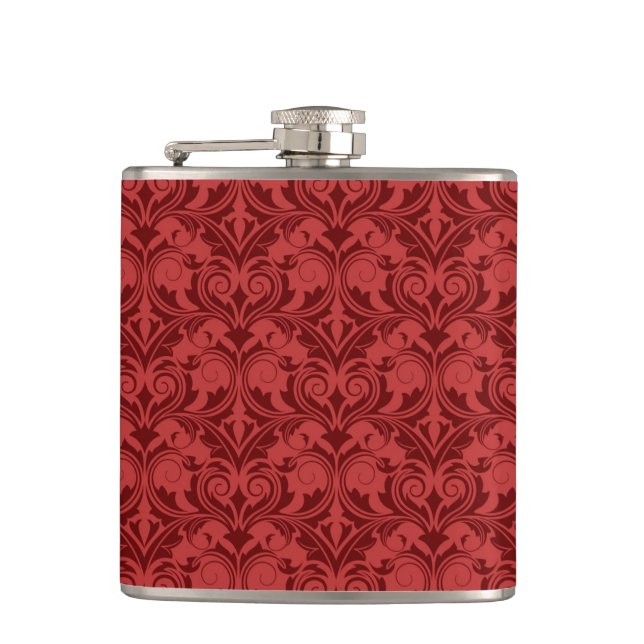 Rote Tapete Flachmann (Vorderseite)