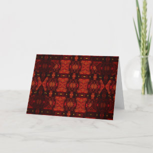 Rote Tapisserie, leere Grußkarte Karte