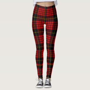 Rote Tartan-Leggings Leggings