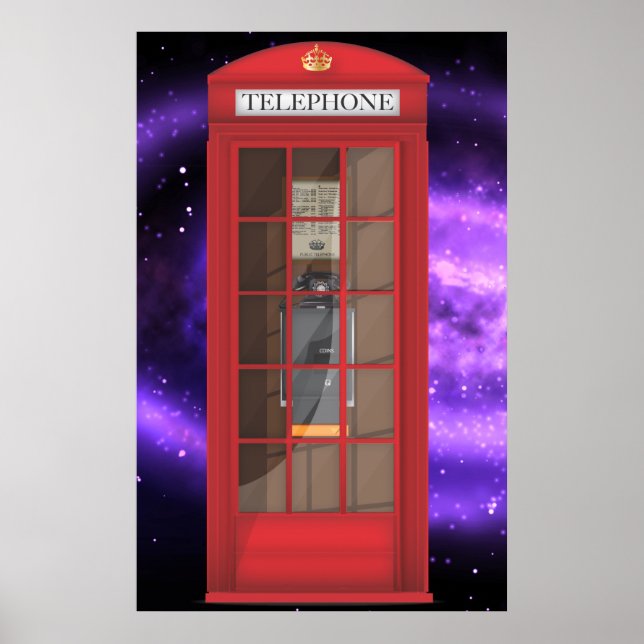 Rote Telefonbox Poster (Vorne)