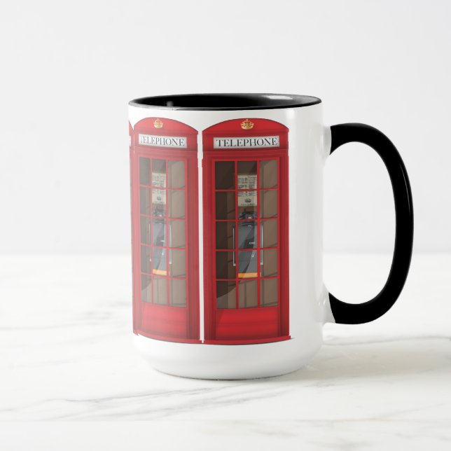 Rote Telefonbox Tasse (Rechts)