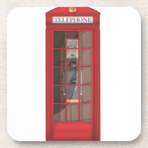 Rote Telefonbox Untersetzer