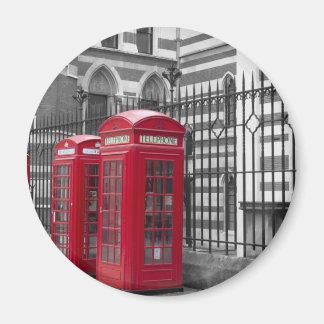 Rote Telefonkästen Magnet