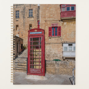 Rote Telefonzelle in Valletta Malta Planer