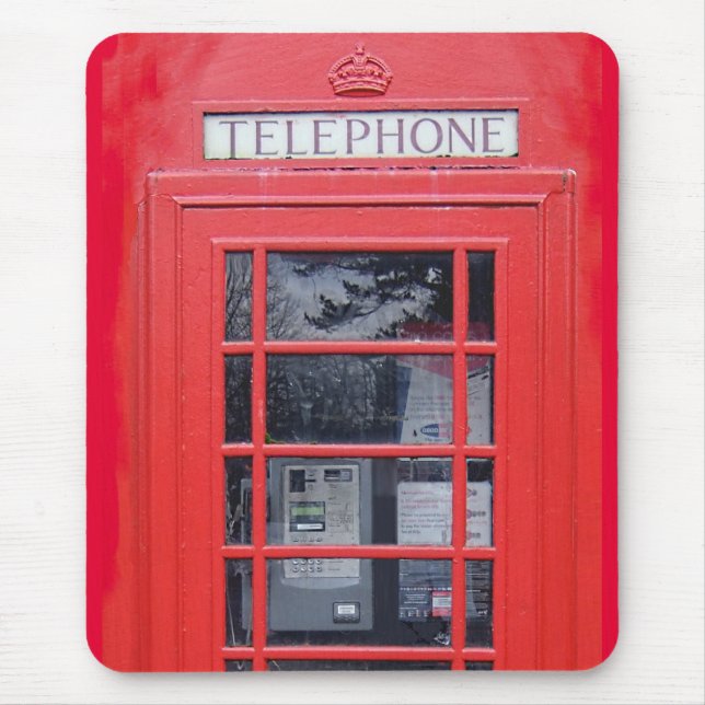 Rote Telefonzelle Londons Mousepad (Vorne)